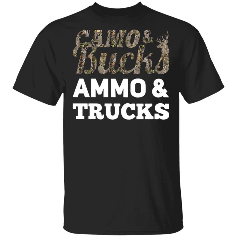 Camo and Bucks Ammo and Trucks Hunting Shirt Trending T-Shirt