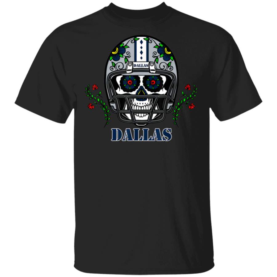 Dallas Football Helmet Sugar Skull Day Of The Dead TShirt Dallas Cowboys T Shirt