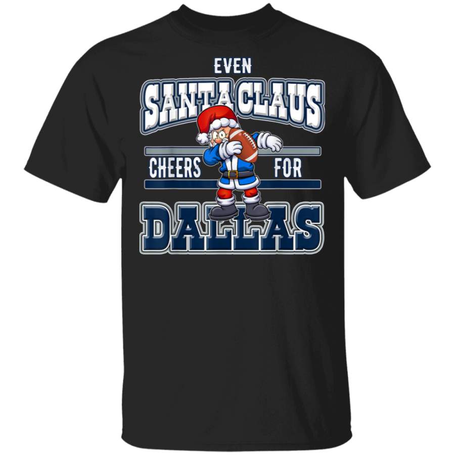 Dallas Christmas Day Funny Santa Playing Texas Football TShirt Dallas Cowboys T Shirt