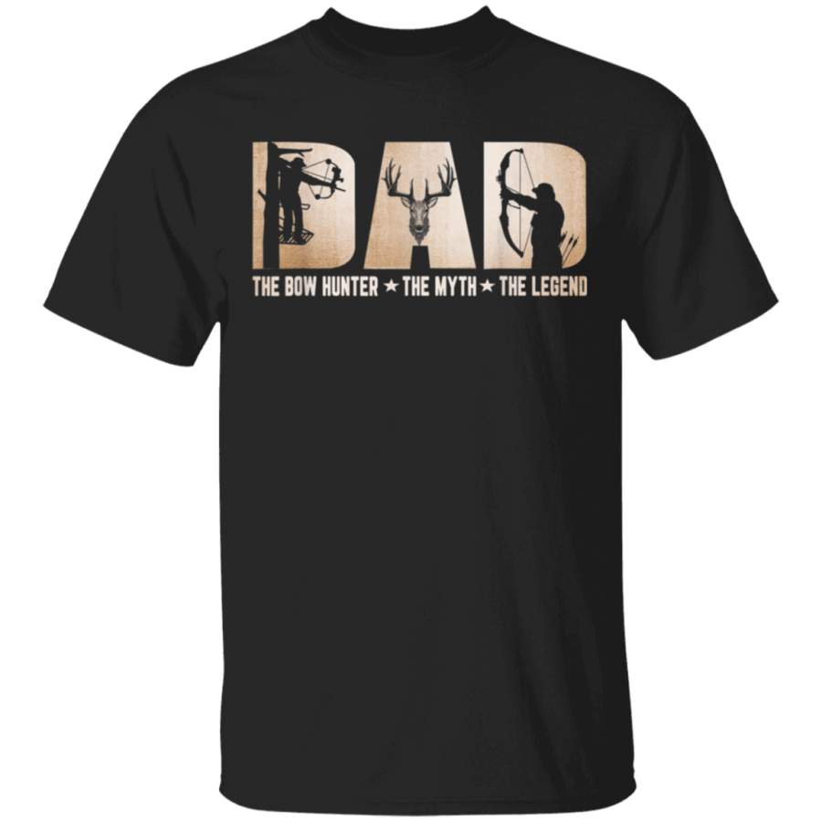 DAD The Bow Hunter The Myth The Legend Hunting Funny Tshirt father’s day t shirts