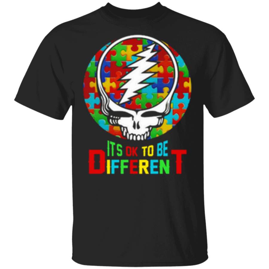 Autism Grateful Dead logo it?s ok to be differen gift family T-Shirt