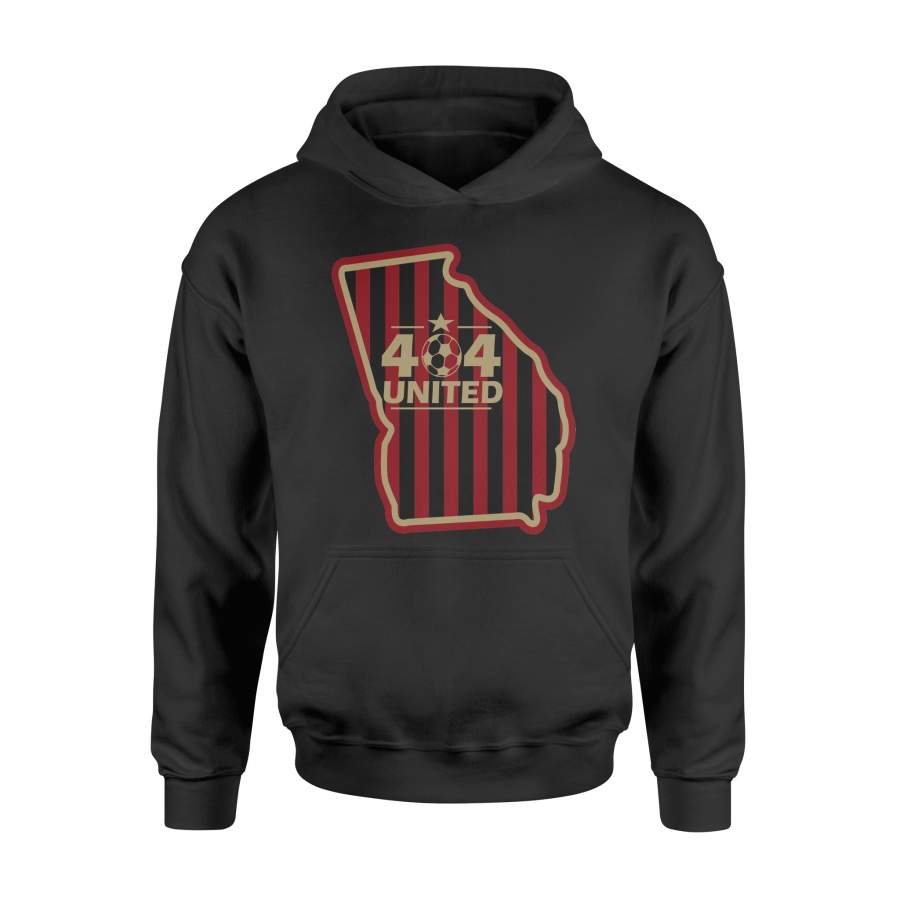 404 United Atlanta Soccer Georgia Map Hoodie