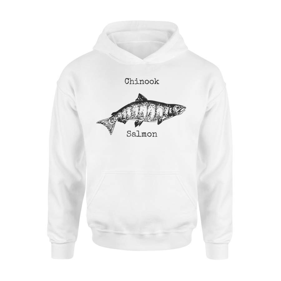 Chinook Salmon Fishing, Camping And Hunting Hoodie