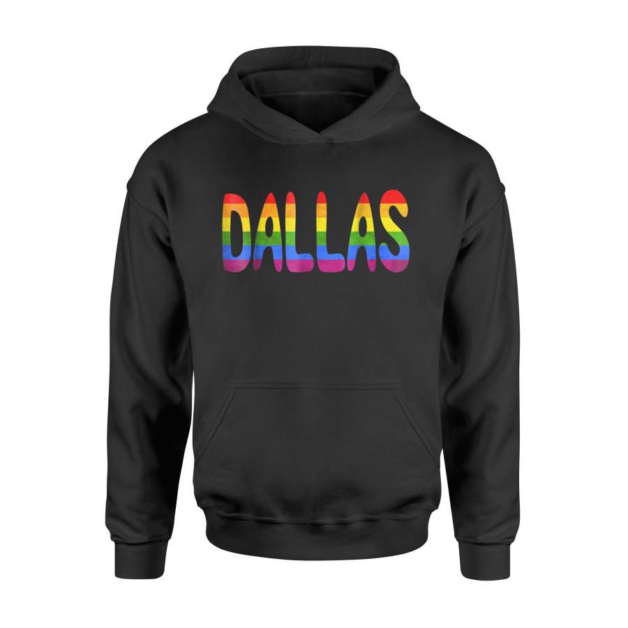 Dallas Rainbow Flag LGBTQ Pride Hoodie