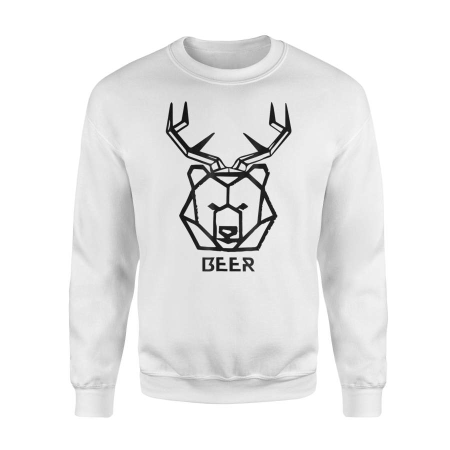 Bear Plus Deer Equals Beer Hunting Animal Lovers Sweatshirt