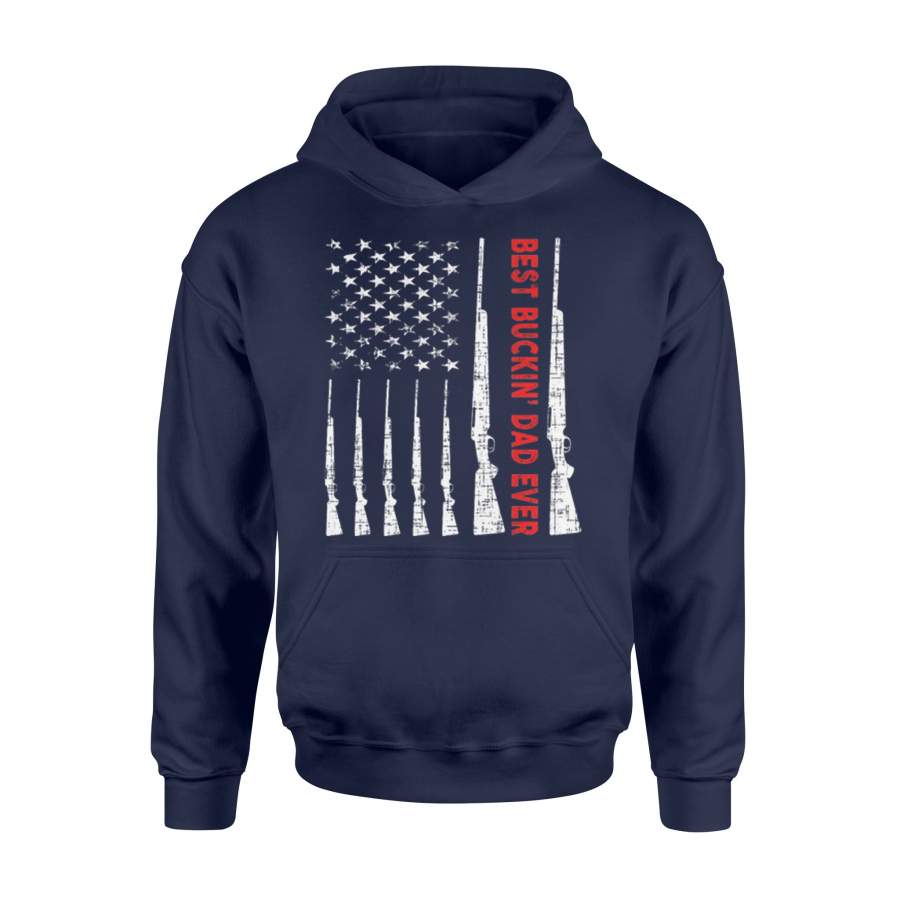 Best Buckin’ Dad Ever American Hunting Flag Hoodie