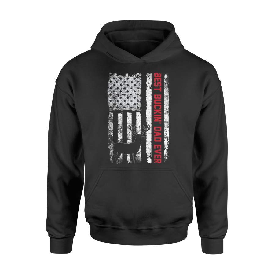 Best Buckin’ Dad Ever Hunting Usa Flag Father’s Day Hoodie