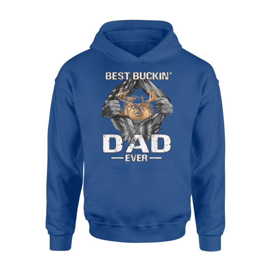 Best Buckin’ Dad Ever Deer Hunting Bucking Father Gift Hoodie