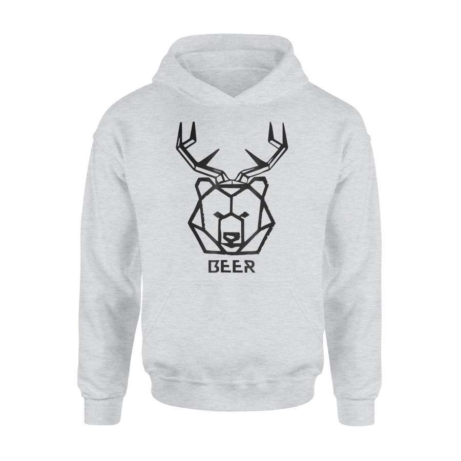 Bear Plus Deer Equals Beer Hunting Animal Lovers Hoodie