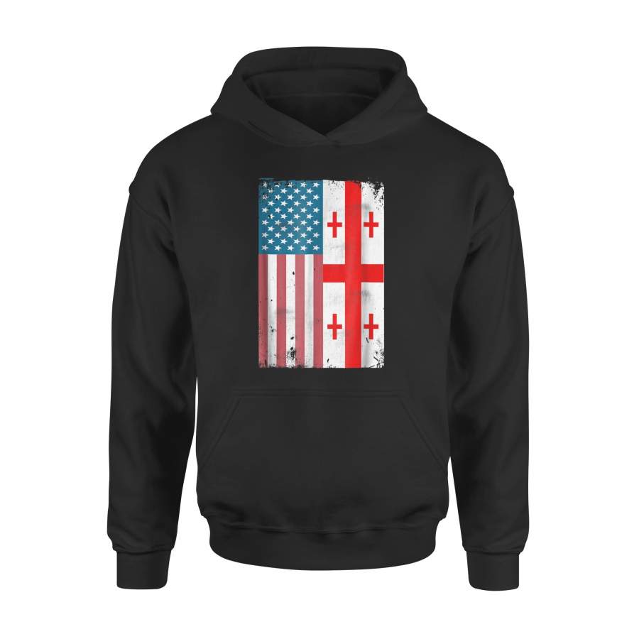 American Georgian Flag Georgia Republic Country Premium Hoodie