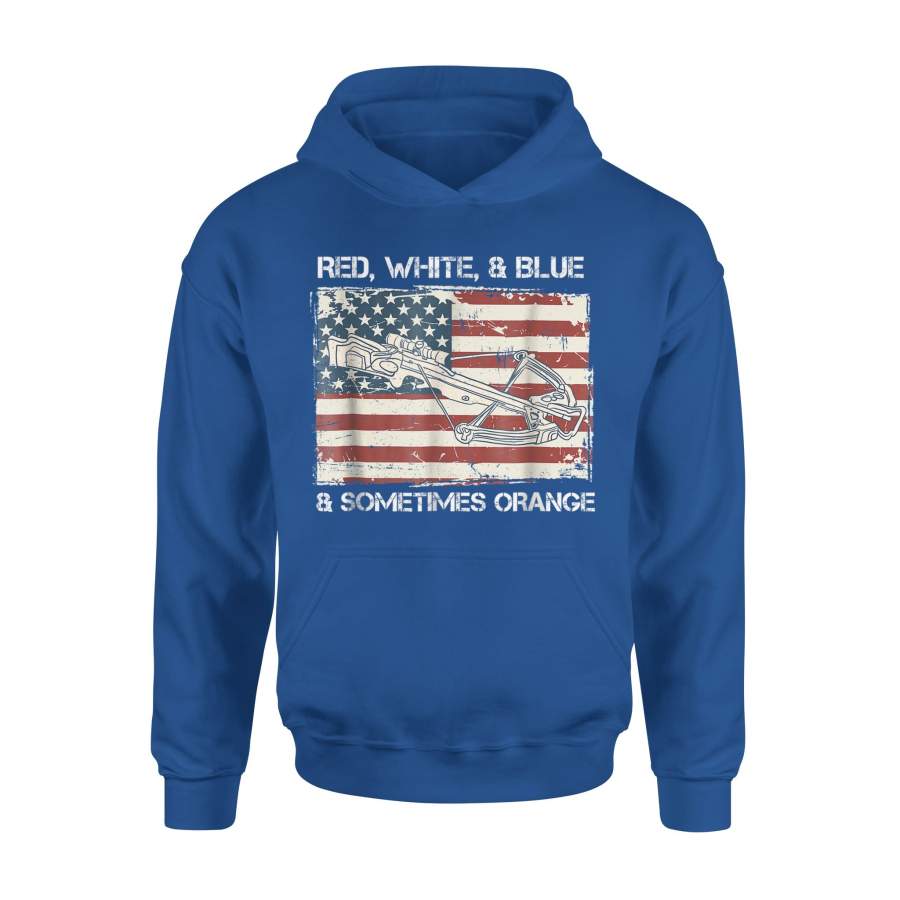 American Flag Crossbow Hunting Patriotic Premium Hoodie