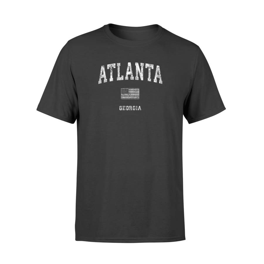 Atlanta Georgia Ga Vintage American Flag T-Shirt