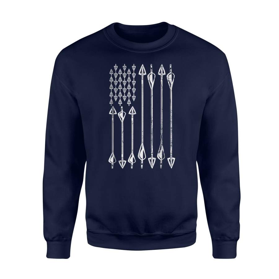 Archery USA American Flag Arrows Hunting Bow Arrows Sweatshirt