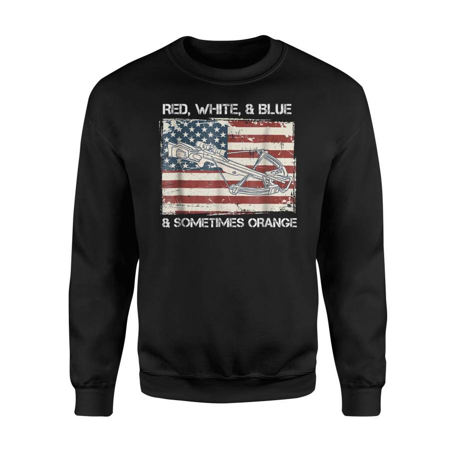 American Flag Crossbow Hunting Patriotic Sweatshirt