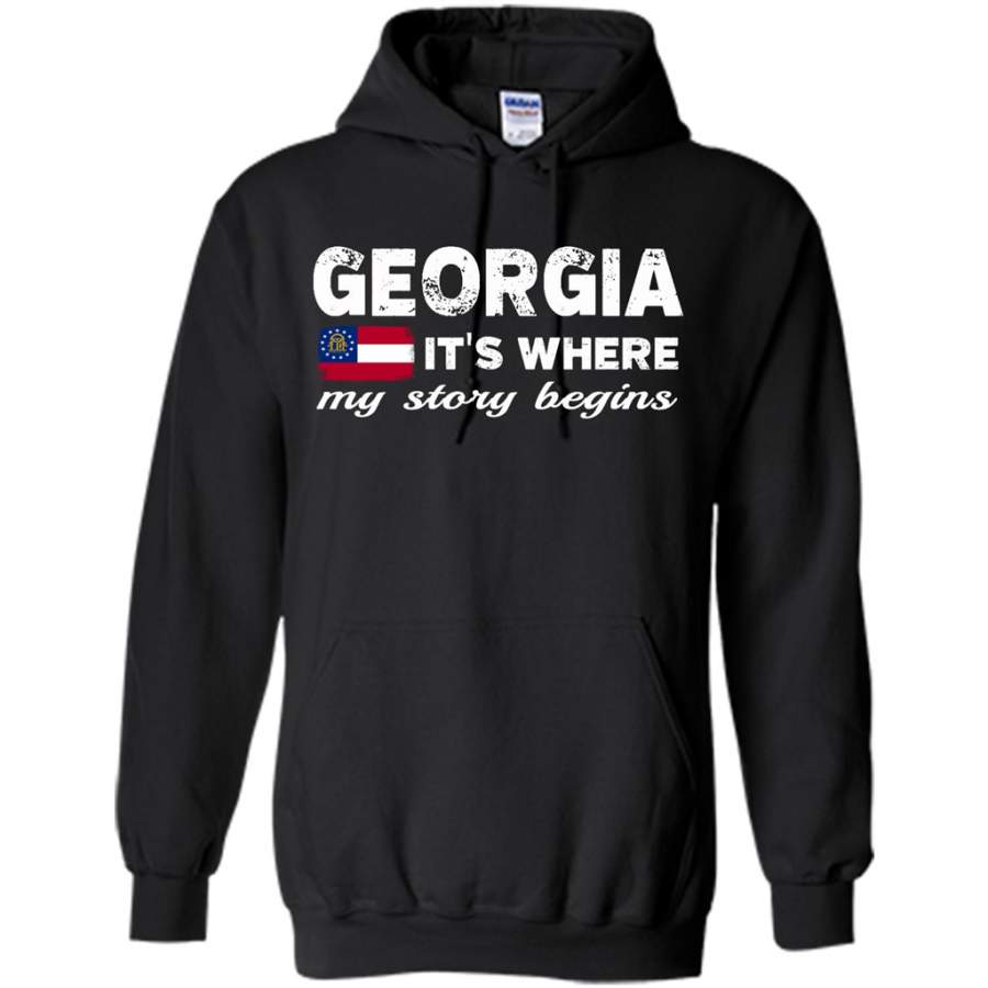 Georgia States – It’s Where My Love Story Begins – Gildan Heavy Blend Hoodie