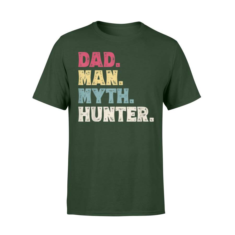 Dad Man Myth Hunter Father’s Day Vintage Hunting Gift T-Shirt