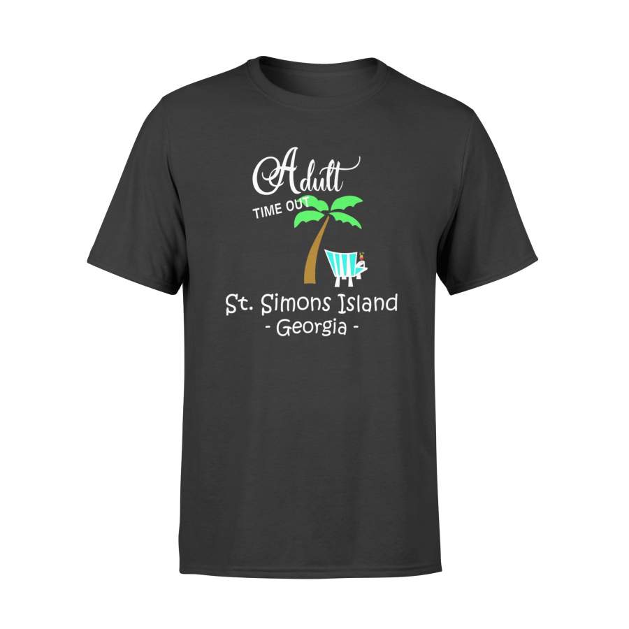 Adult Time Out St. Simons Island Georgia Vacation Beach T-Shirt