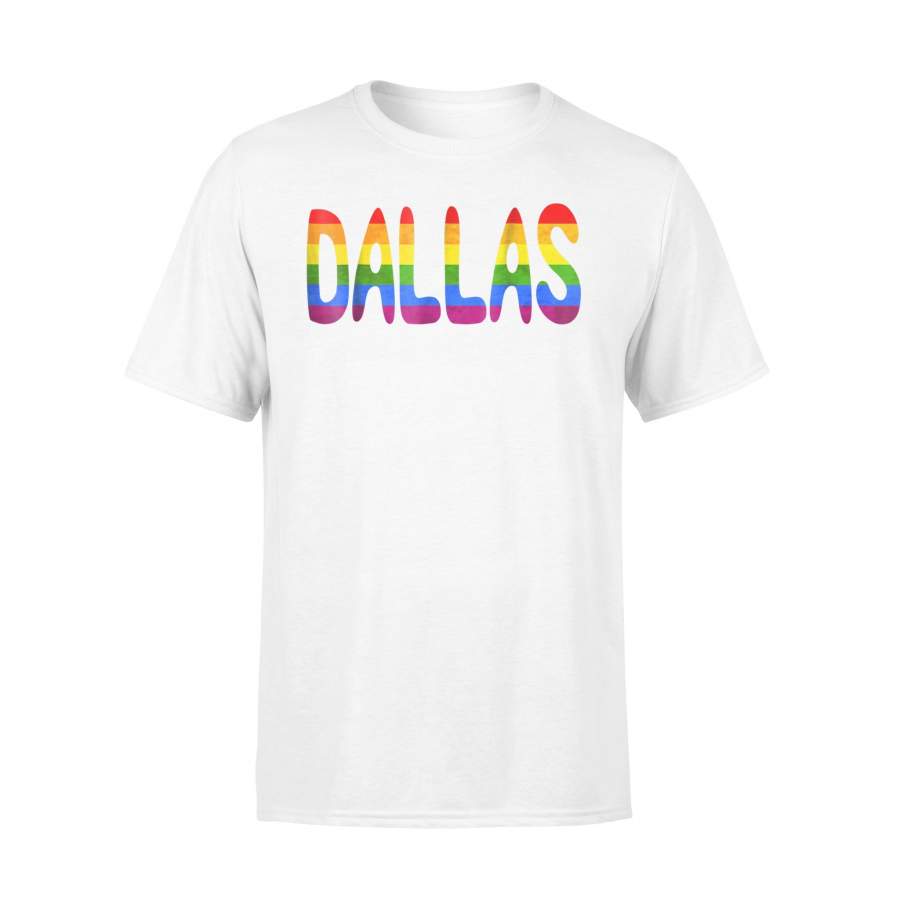 Dallas Rainbow Flag LGBTQ Pride Tee T Shirt