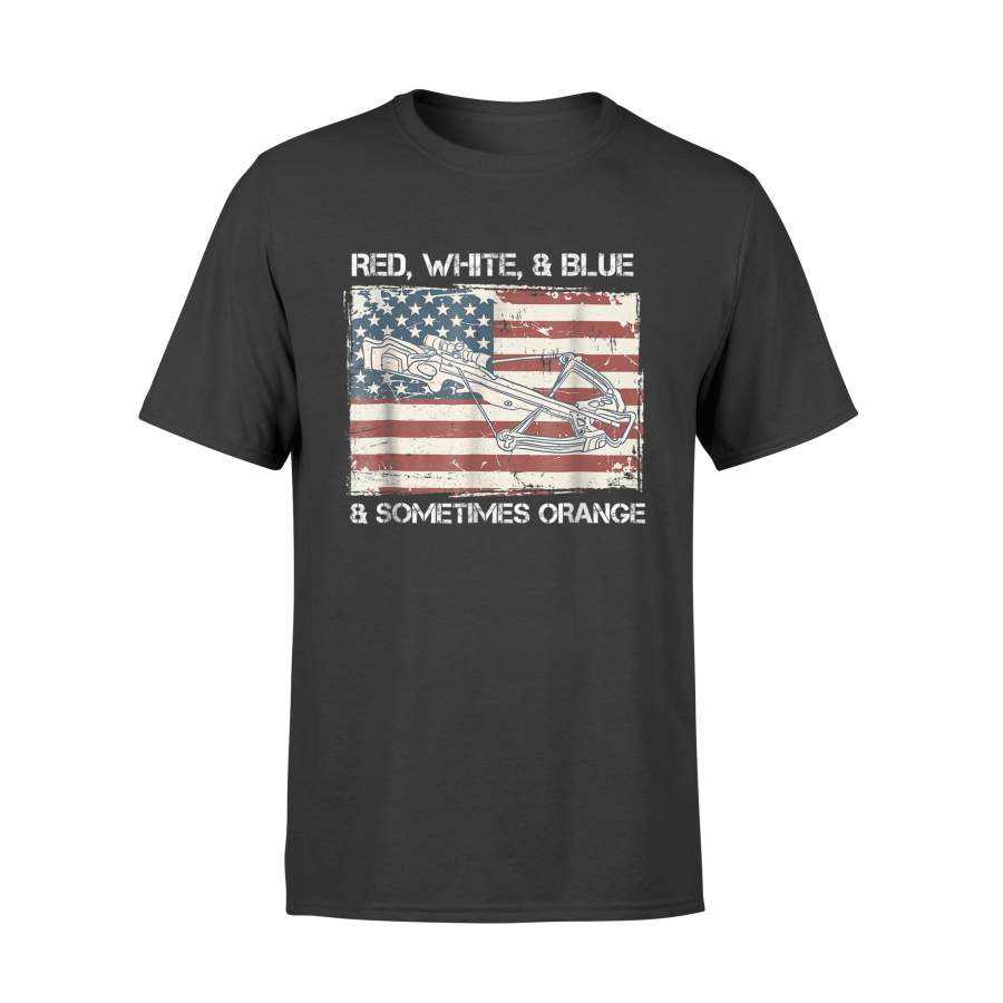 American Flag Crossbow Hunting Patriotic T-Shirt