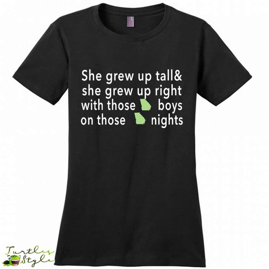 She Grew Up On Those Georgia Nights – District Made Woman Shirt