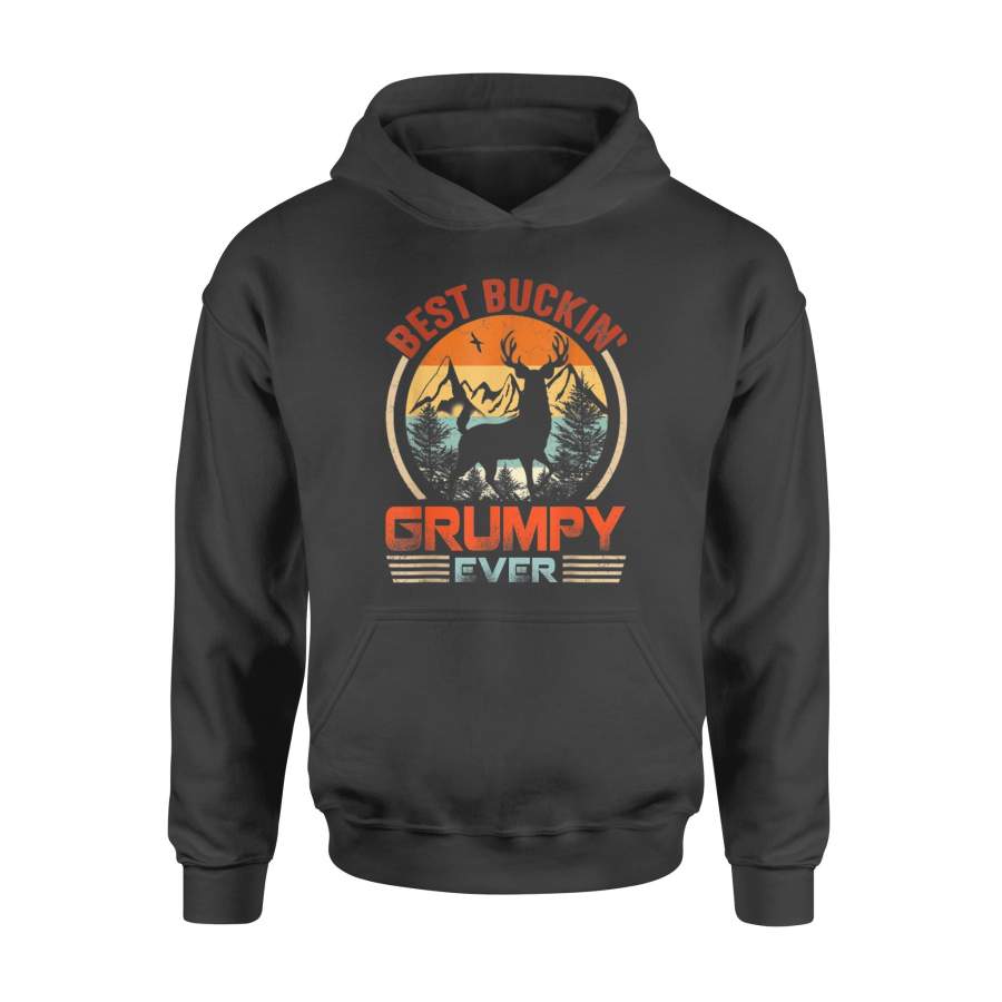 Best Buckin’ Grumpy Ever Shirt Deer Hunting Bucking Father Shirt – Standard Hoodie