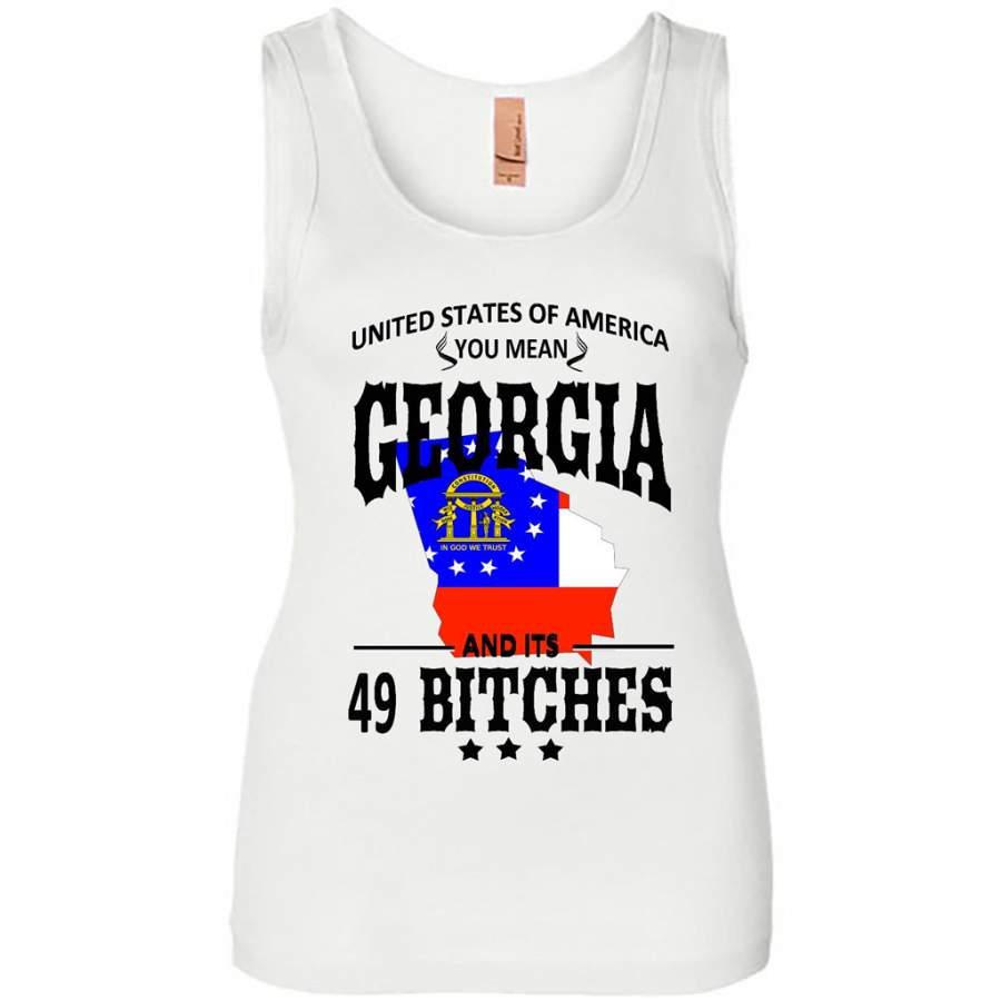 United States Of America You Mean Georgia And Its 49 Bitches – Womens Jersey Tank