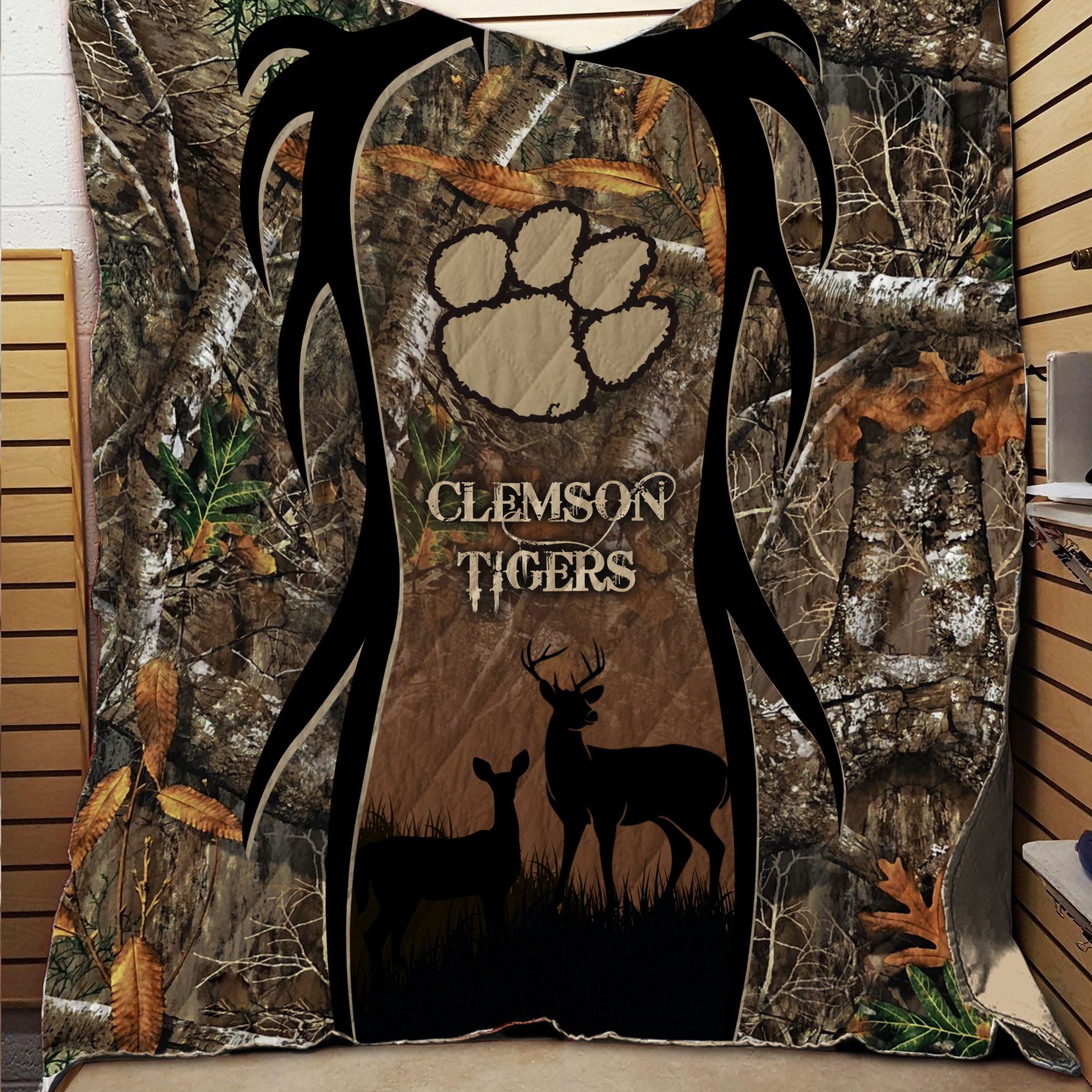 Clemson Tigers Hunting Realtree Camo Quilt 263 L1MTH1496