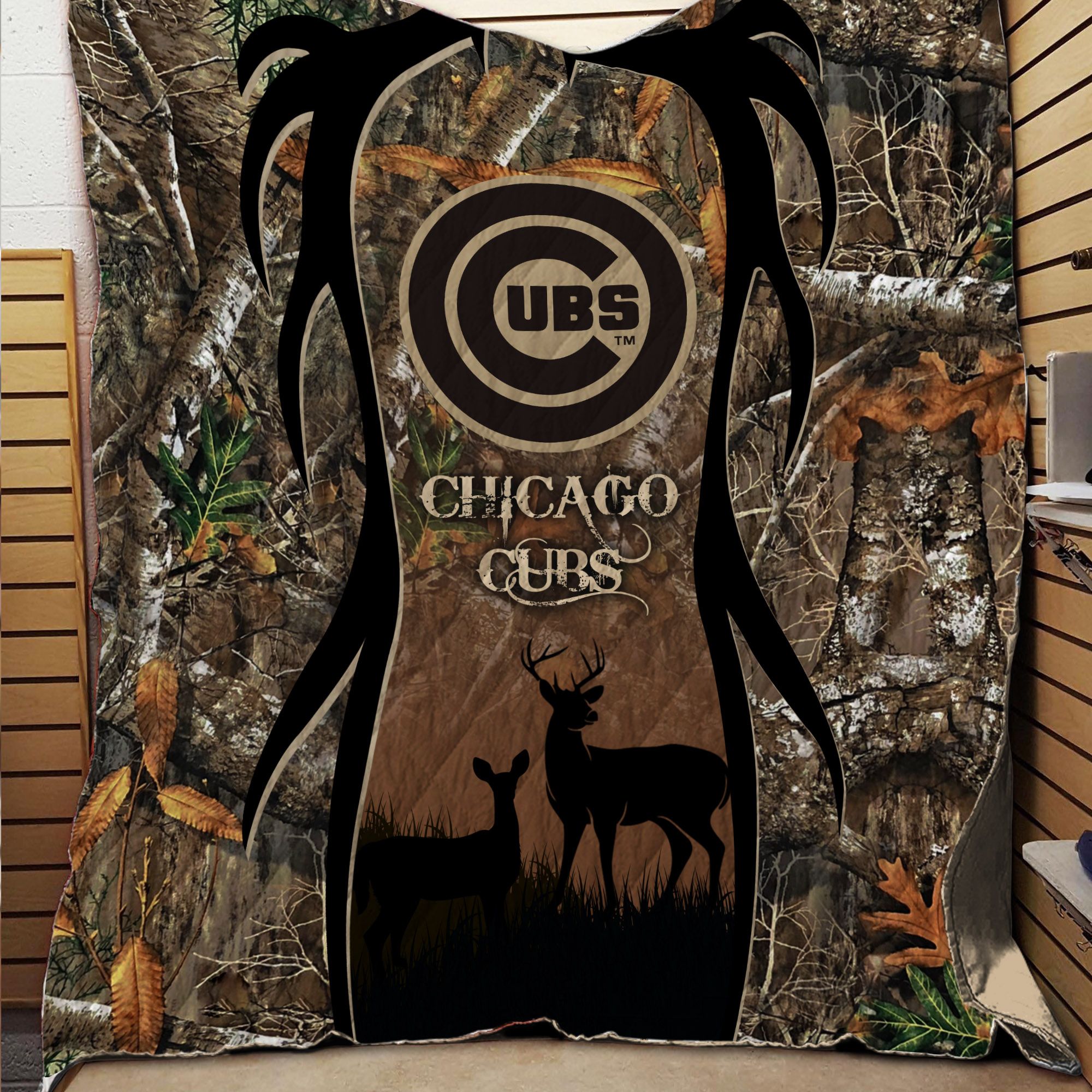 Chicago Cubs Hunting Realtree Camo Quilt 263 L1MTH1848