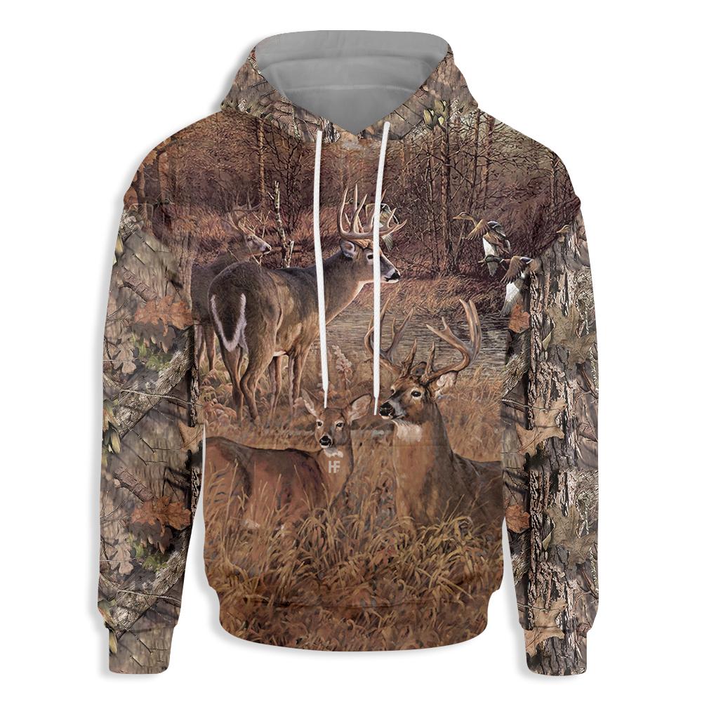 Deer Hunting Shirt For Men All Over Print Hoodie, Deer Hunting Season Graphic Hoodie