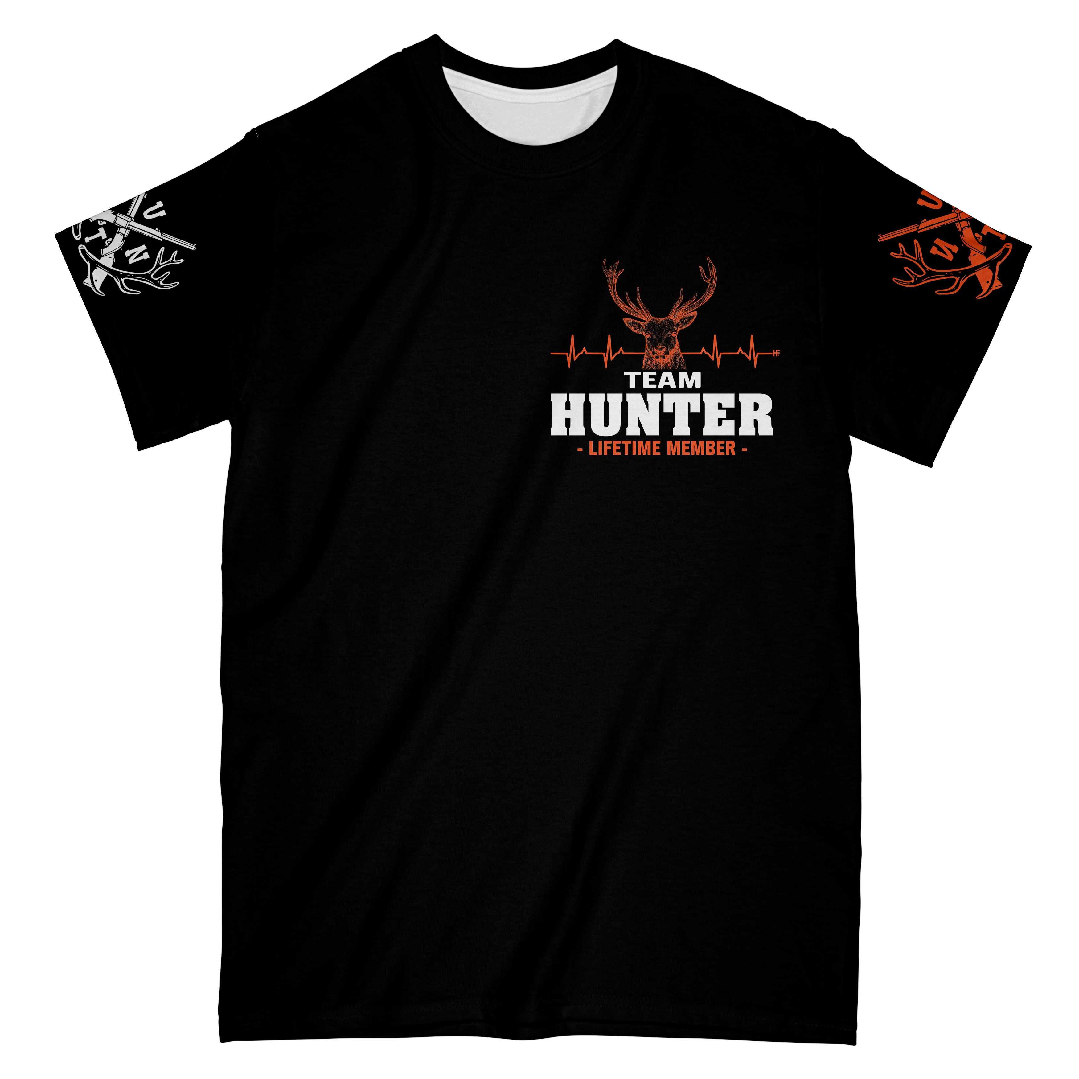 10 Things I Want In Life Hunting All Over Print T-Shirt, Black Hunting Shirt, Cool Gift For Hunters