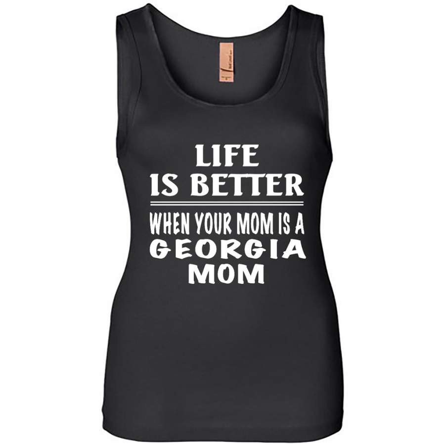 Life Is Better When Your Mom Is A Georgia Mom – Womens Jersey Tank