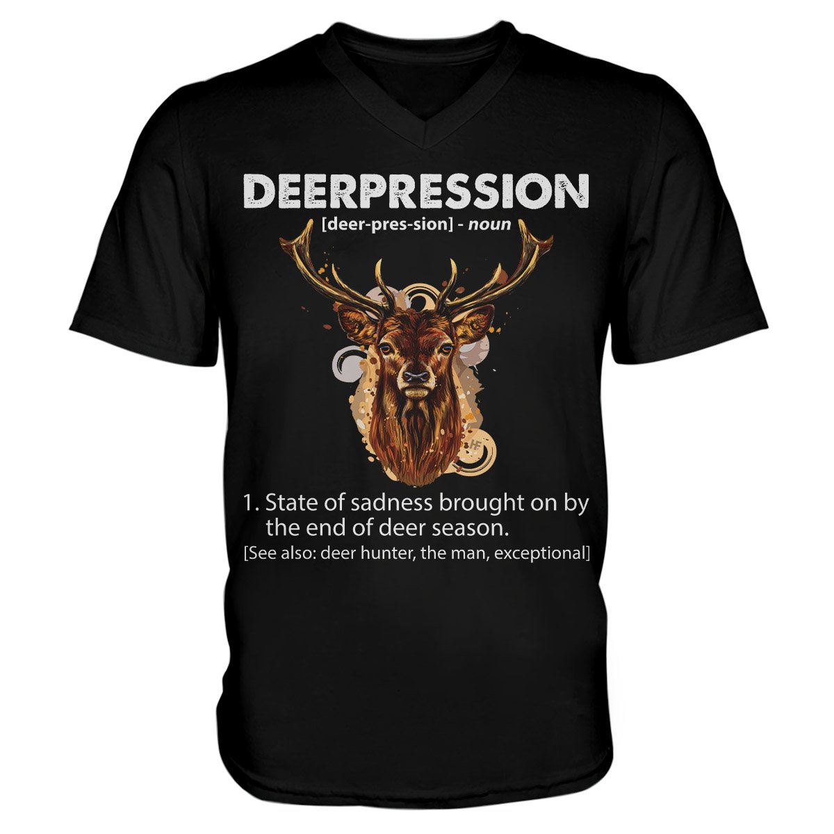 Deerpression Deer Hunting Shirt For Men, Best Bowhunter Unisex V-Neck T-Shirt