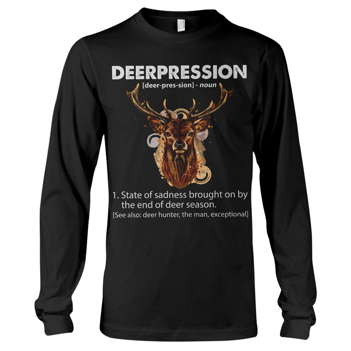 Deerpression Deer Hunting Shirt For Men, Best Bowhunter Long Sleeve T-Shirt