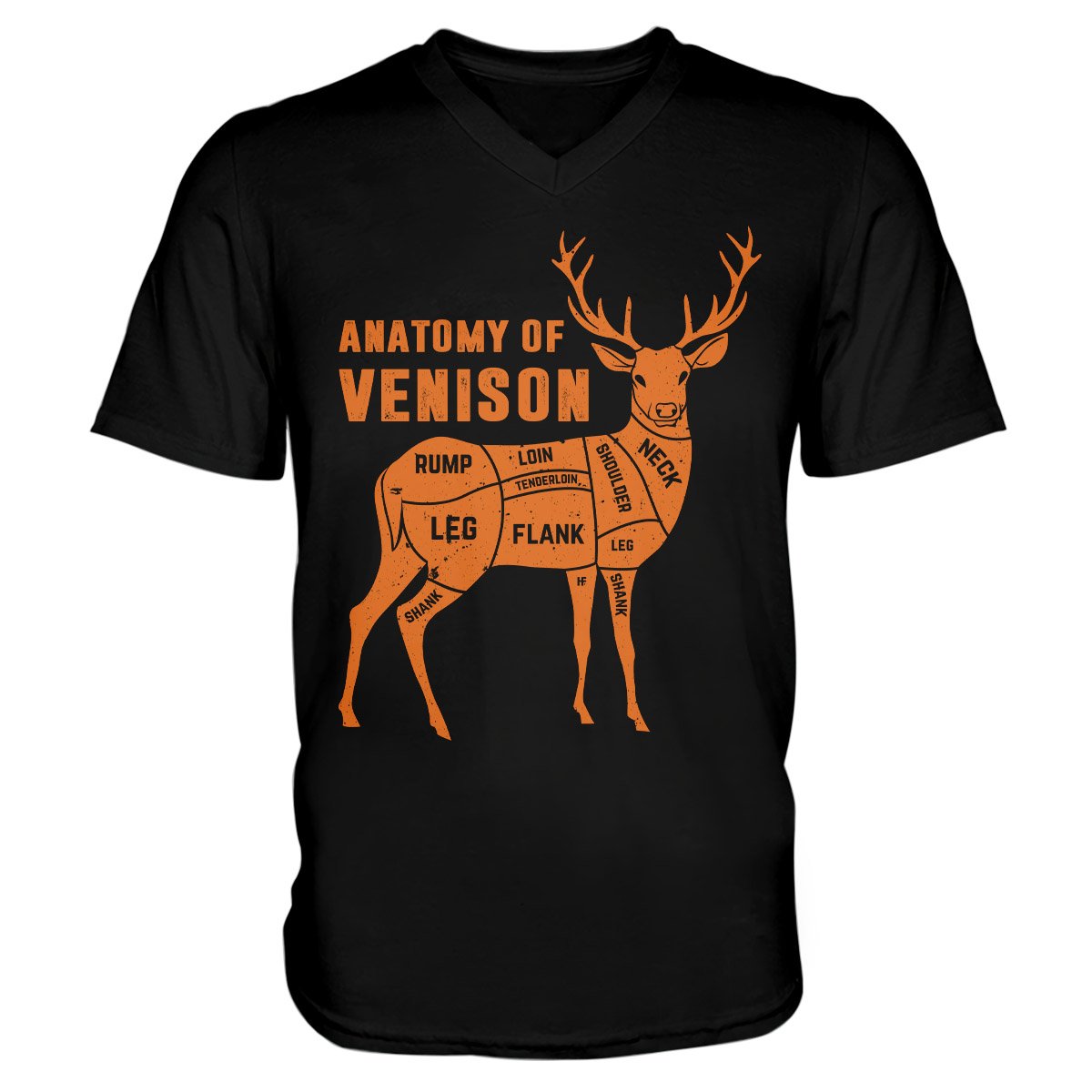 Anatomy Of Venison Cut Deer Hunting Shirt, Cool Hunter Unisex V-Neck T-Shirt