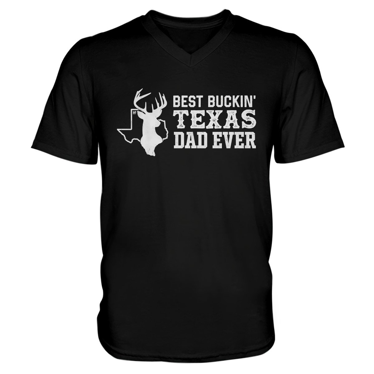 Best Buckin’ Texas Dad Ever Hunting Ez20 1901 Unisex V-Neck T-Shirt