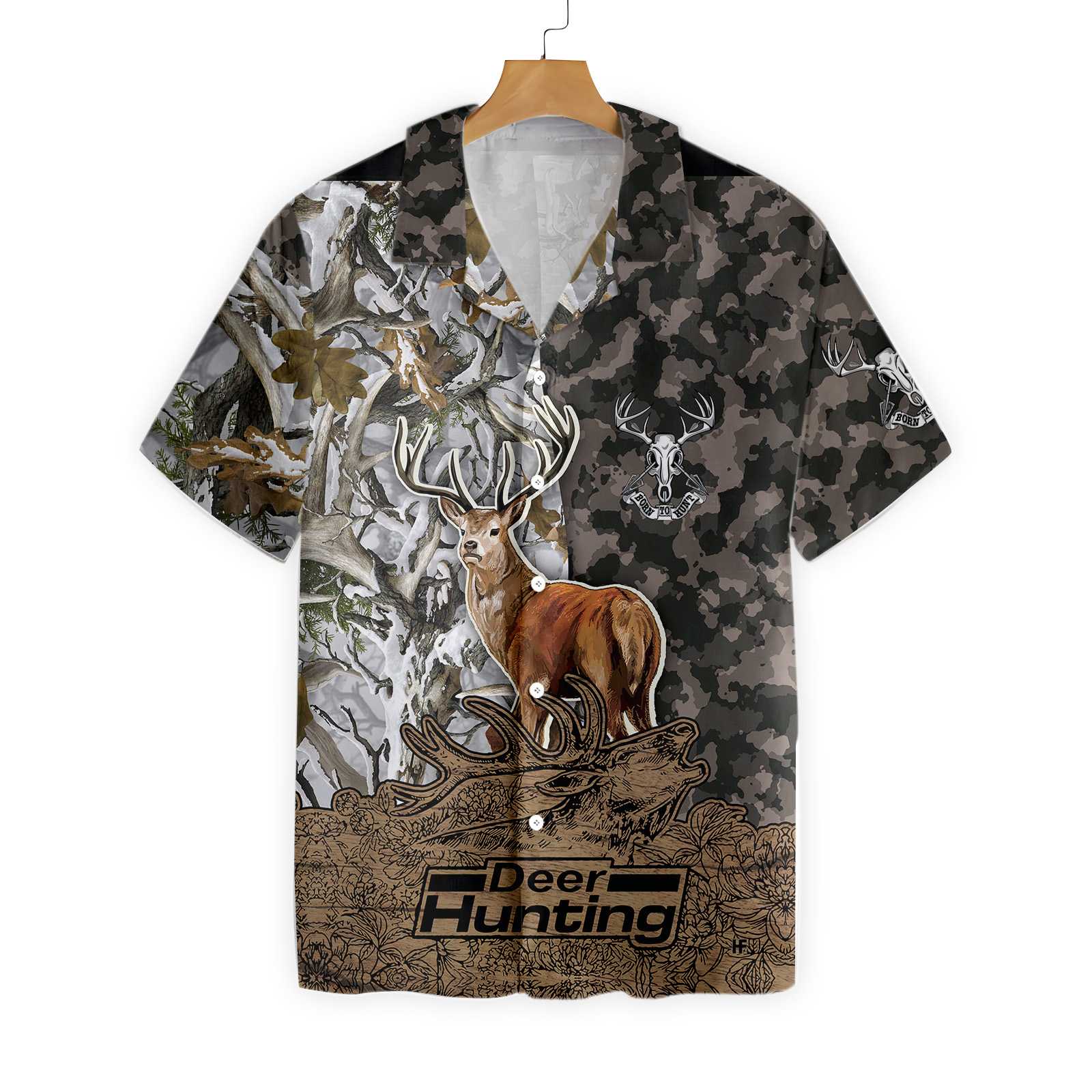 Deer Camouflage Bow Hunting Archery Ez20 0401 Hawaiian Shirt