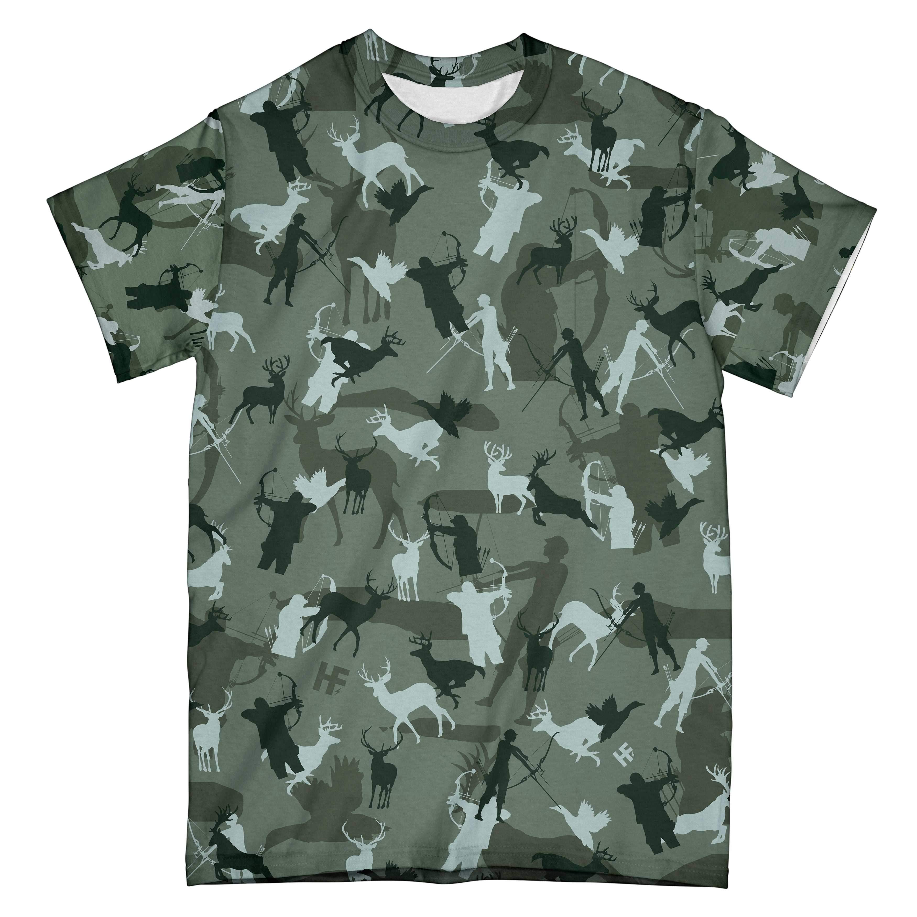 Camouflage Bow Hunting Archery V2 Ez20 0501 All Over Print T-Shirt