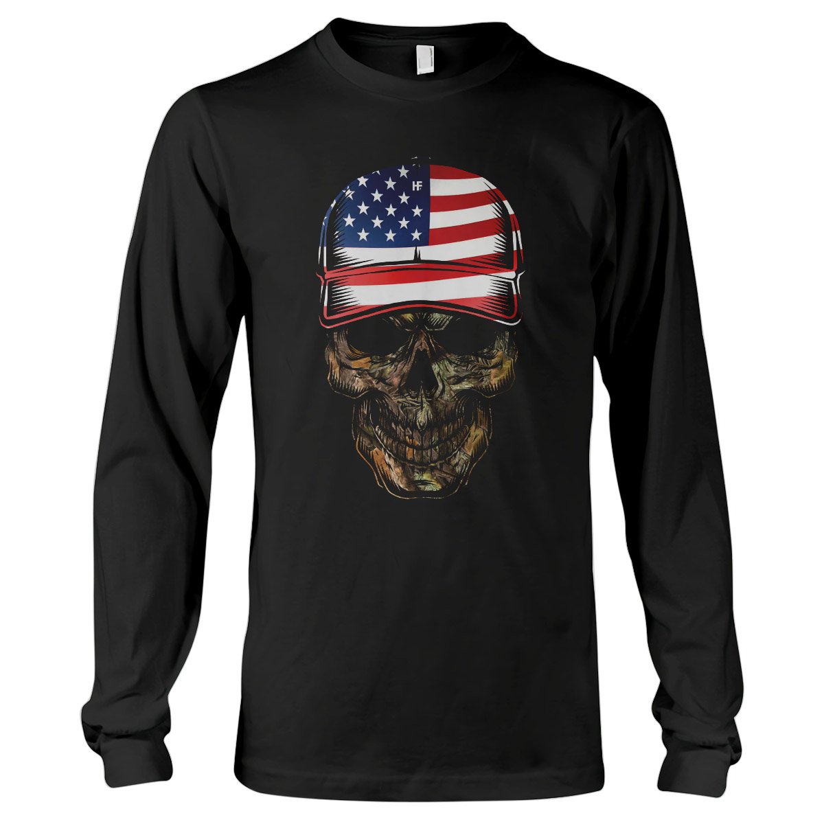 Deer Hunting Skull American Hunters Ez26 2610 Long Sleeve T-Shirt