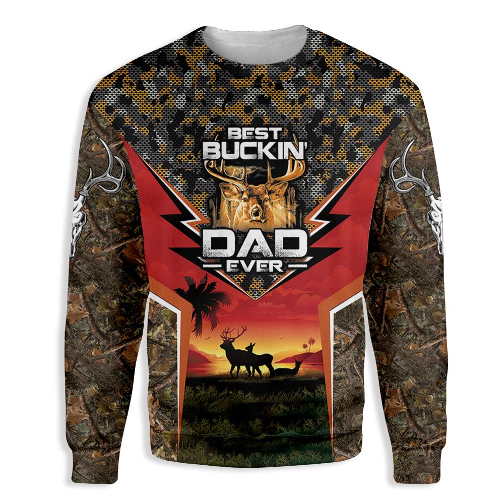 Best Buckin’ Dad Ever For Hunting Ez26 1610 All Over Print Sweatshirt