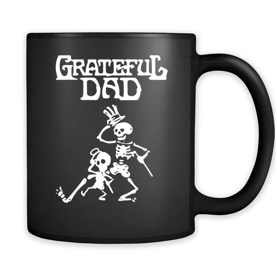 Grateful dad big and small – Full-Wrap Coffee Black Mug