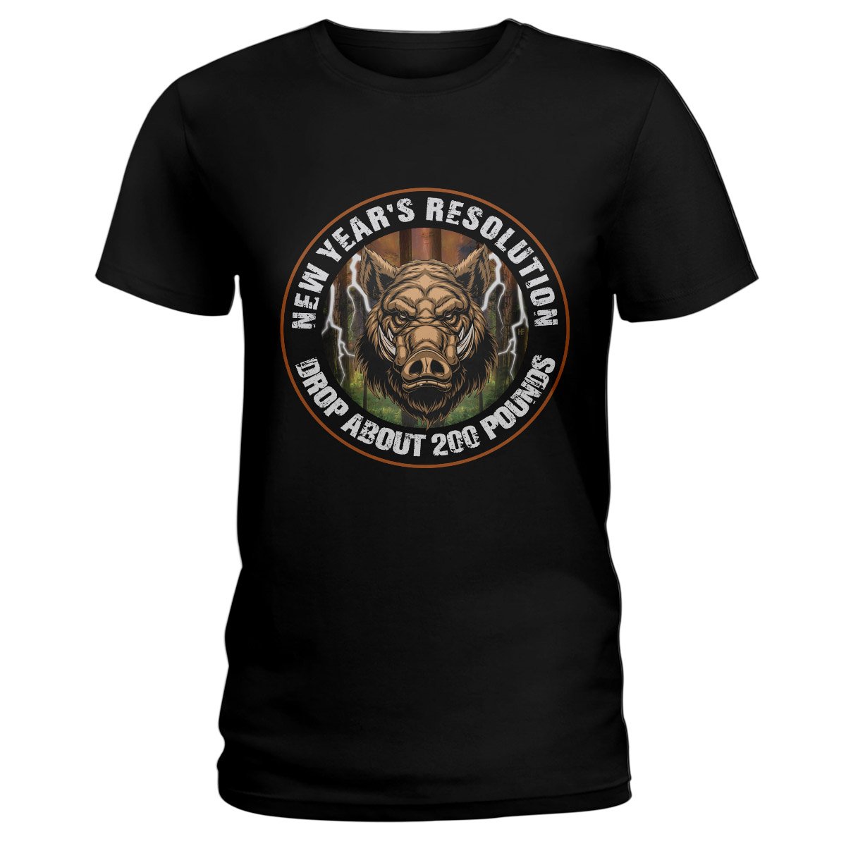 2021 Drop 200 Pounds Boar Hunting EZ26 1612 Ladies T-shirt