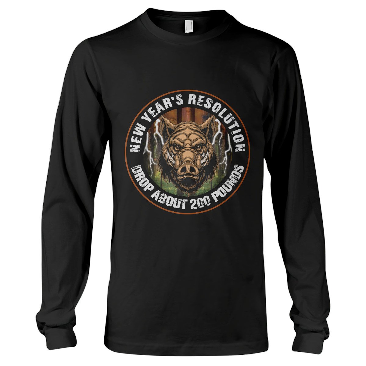 2021 Drop 200 Pounds Boar Hunting EZ26 1612 Long Sleeve T-Shirt