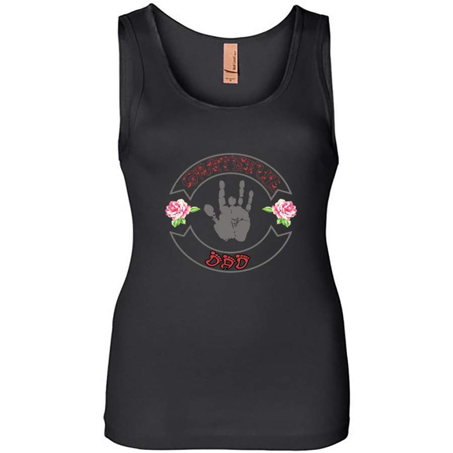 Mens Grateful Dad Vintage – Womens Jersey Tank