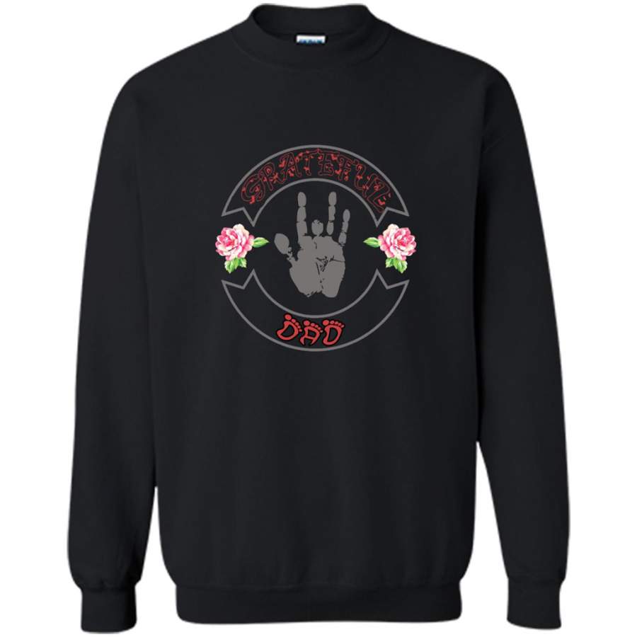 Mens Grateful Dad Vintage – Gildan Crewneck Sweatshirt