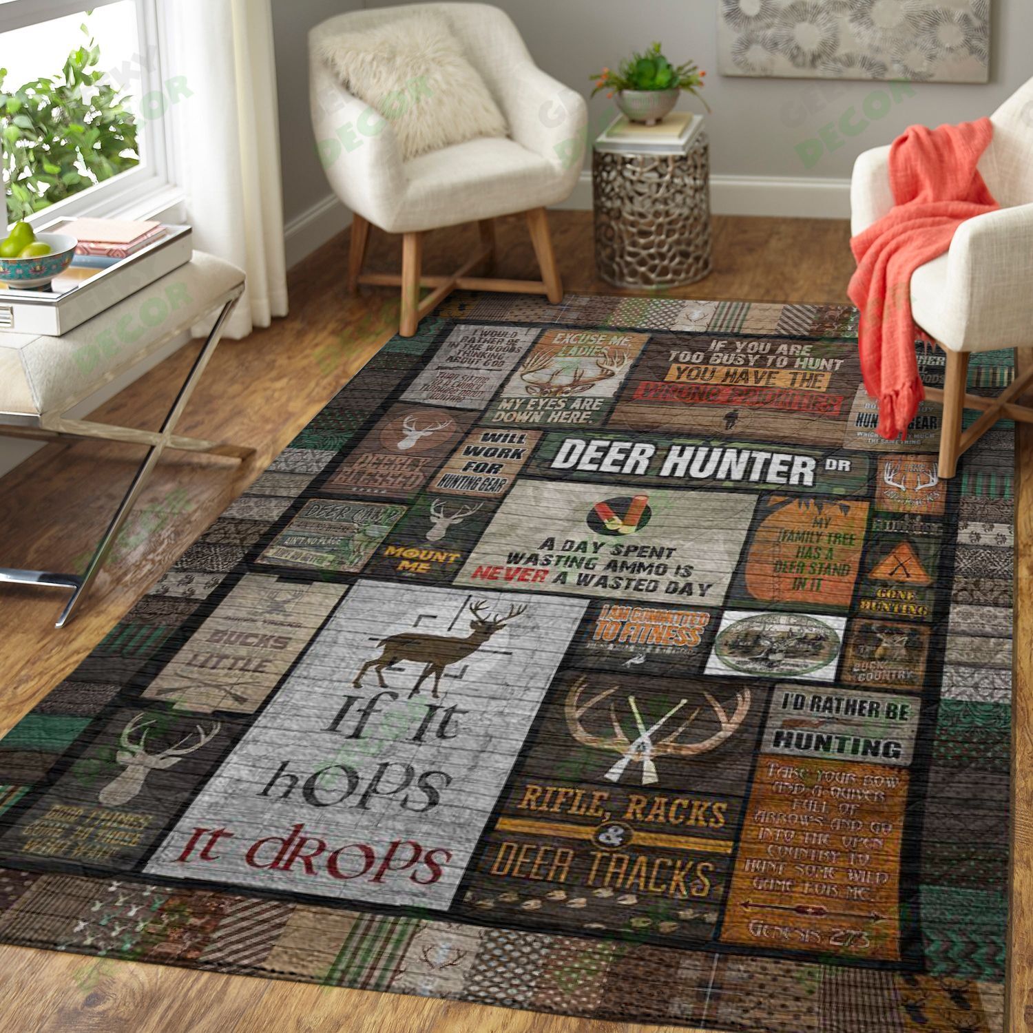 Deer Hunting Area Rugs Living Room Carpet Local Brands Floor Decor