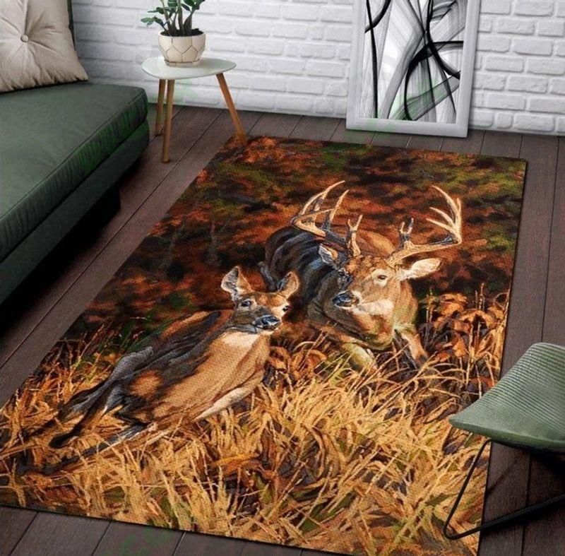 Amazing Deer Hunting Rectangle FN170216 Area Rug – Floor Decor The US Decor