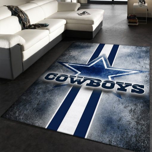 Dallas Cowboy Rug All Over Print Logo Custom Area Rug Carpet Full Sizes Home Living Rug Carpet Decor