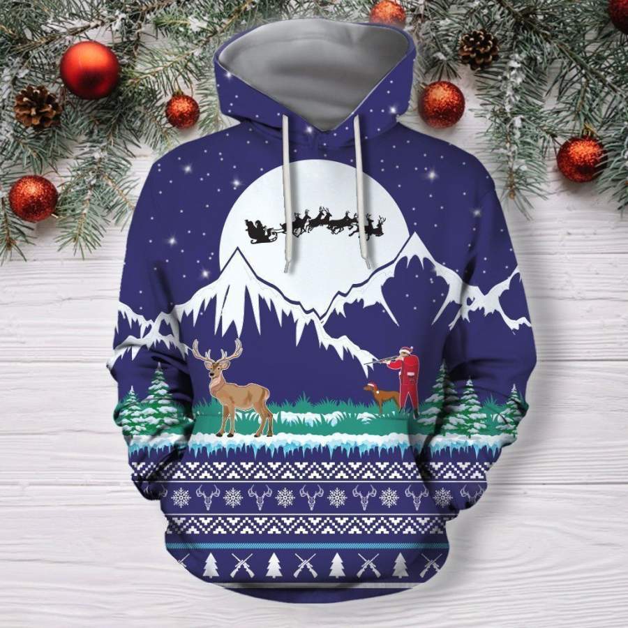 Christmas Hunting Deer 3D Full Over Print HT2402