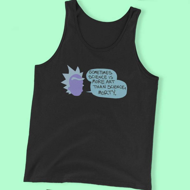 Rick And Morty Rick Sanchez Quote Science Logo Men’S Tank Top