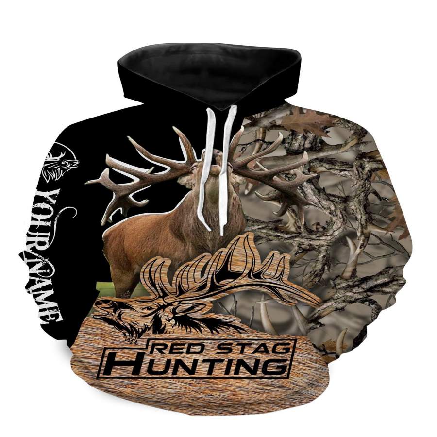 Cool red stag hunting 3D all over printed shirts and hoodie